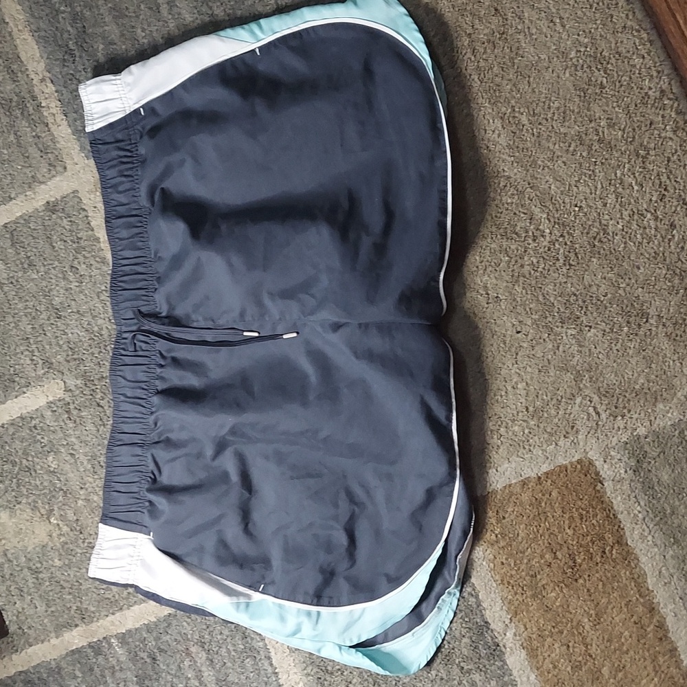 BCG Women's Navy and White Athletic Shorts with Pockets